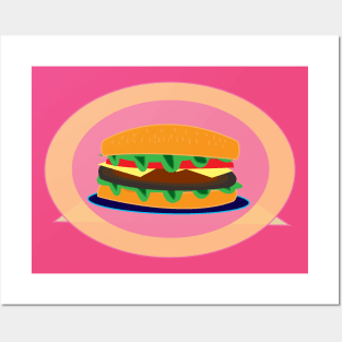 color burger Posters and Art